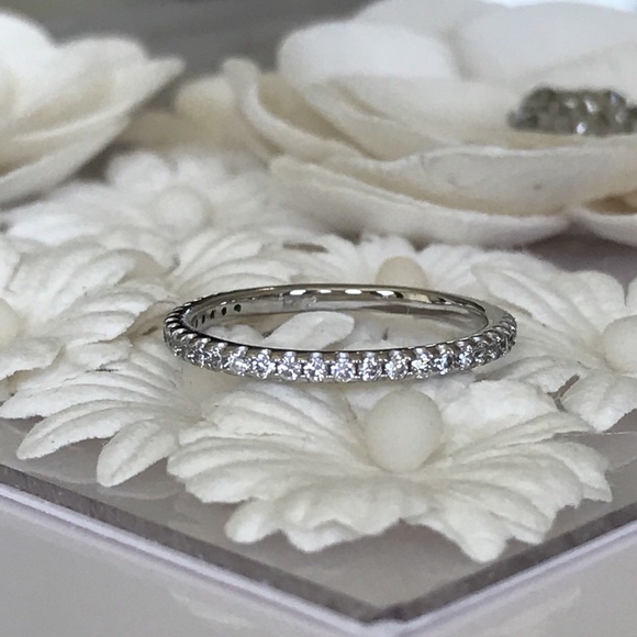 2mm Wedding Band 14k White Gold Stackable - Picture 12 of 13